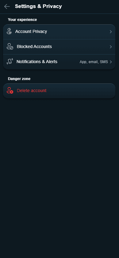 Settings and Privacy Image
