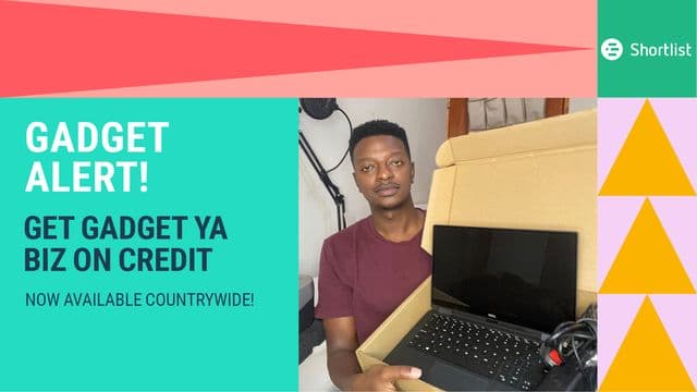 Text graphic of getting a gadget on credit