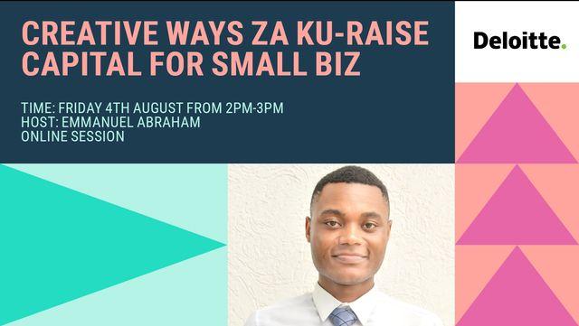 Text graphic with creative ways to raise capital for small businesses