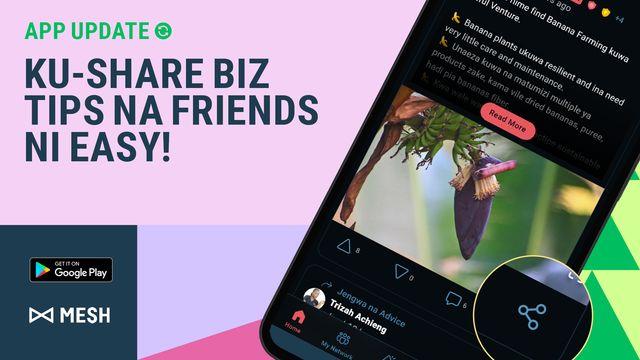 MESH App share button 