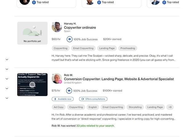 Upwork gigs