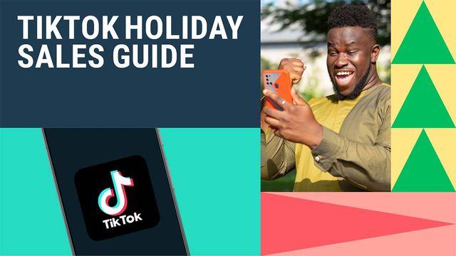 image of a man celebrating ,and a phone showing Tiktok