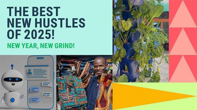 Visual text of the best new hustles of 2025