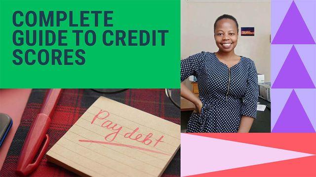 Lady smiling, a note book written Pay debt on it