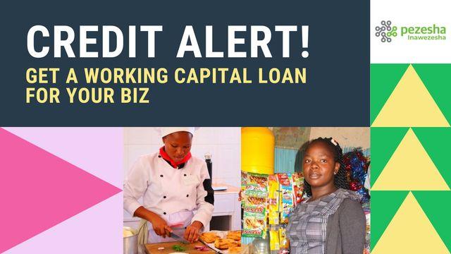 Visual text of Credit Alert! Getting a working capital loan