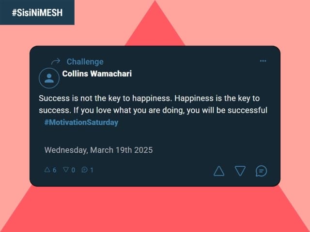 Visual screenshot of Collins's post on MESH