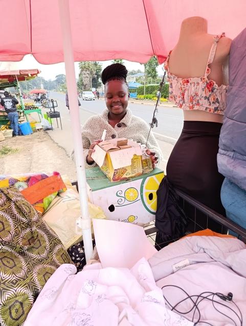 a lady working on her business 