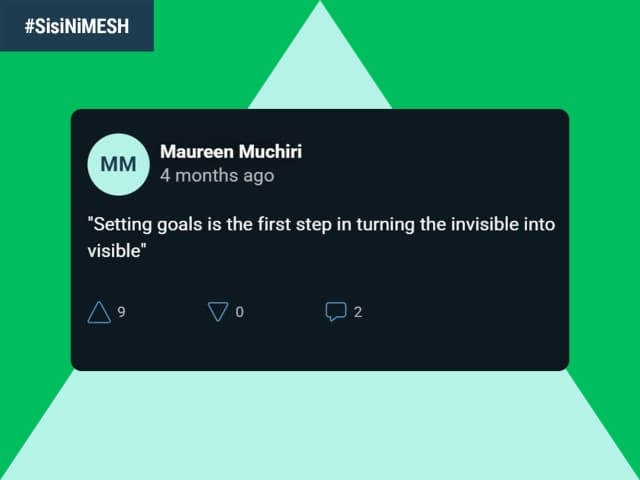 Screenshot of Maureen's post on MESH