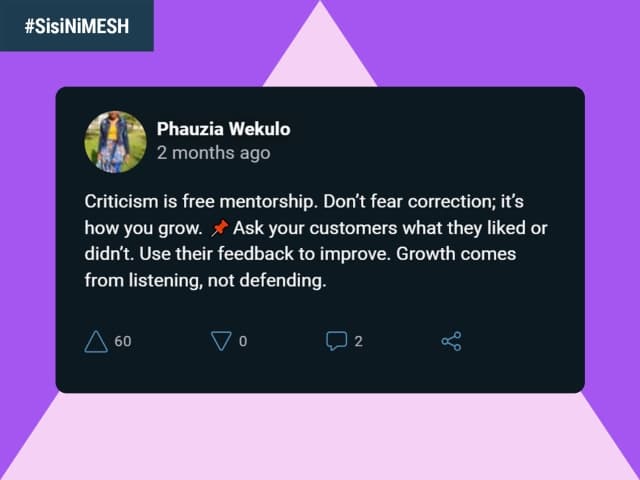 Visual screenshot of Phauzia's post