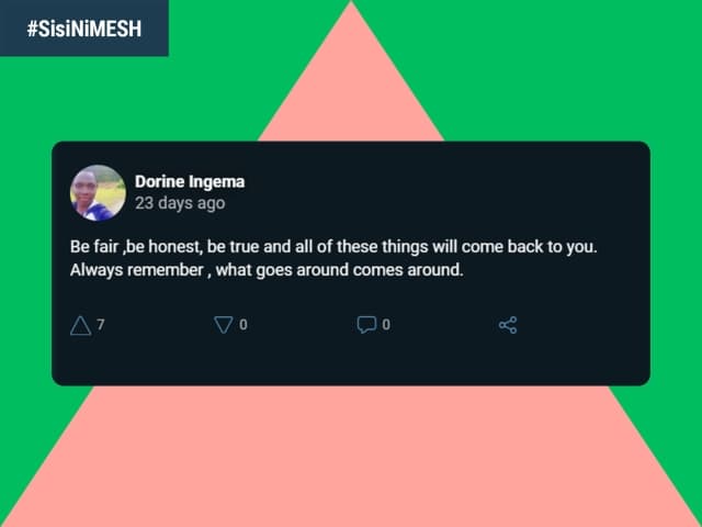 Visual screenshot of MESH post