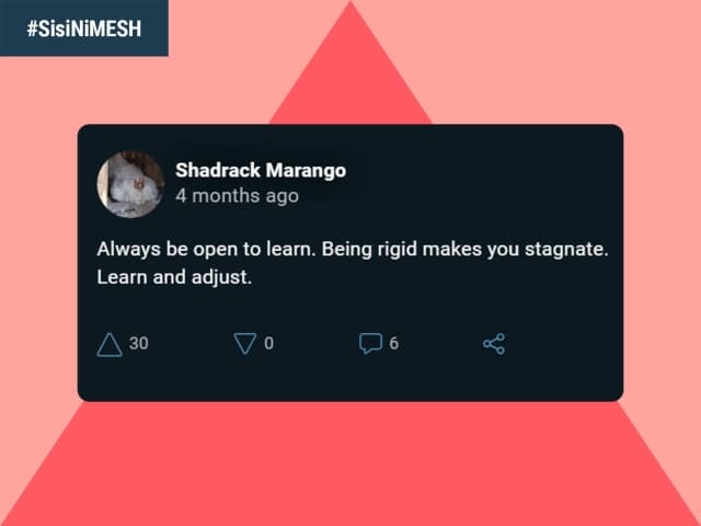 Visual of Shadrack's post on MESH
