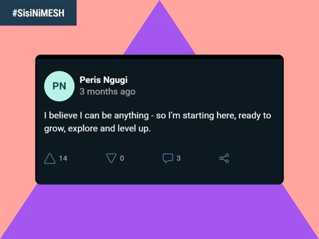 Screenshot of Peris's post