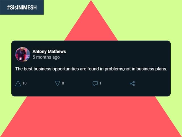 Visual screenshot of Antony's post