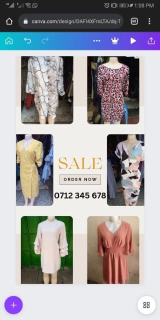 Sample promo design with phone number