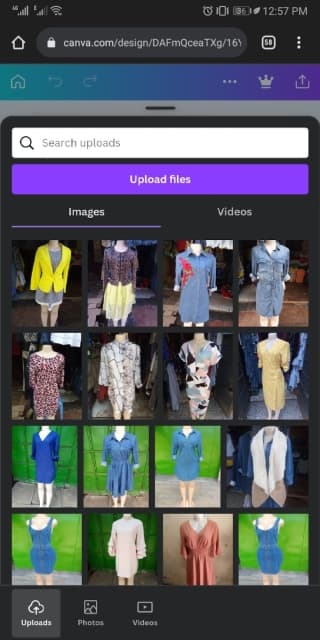 How to upload your images from phone to canva