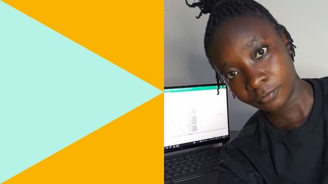 Image of a Kenyan woman working with a VPN on a laptop