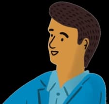 Animated image of a man
