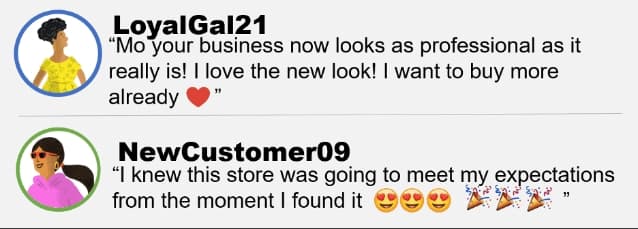 Image of customer feedback after profile update