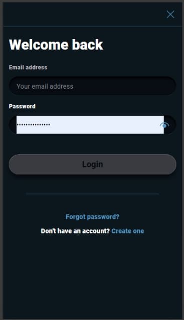 Visual of MESH Login page