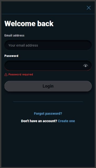 Visual of MESH Login page