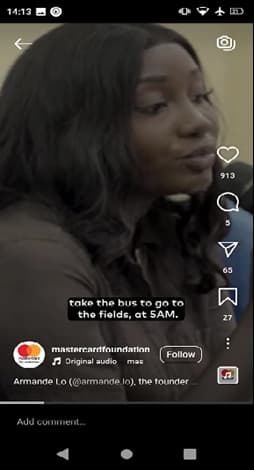 a screenshot of a lady