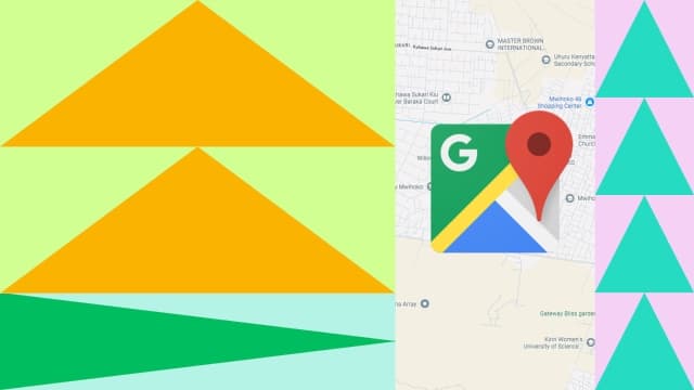 Visual of triangles & google map pin