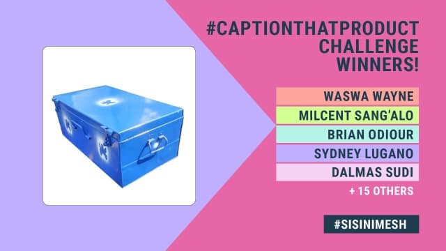Visual text of challenge winners & their names