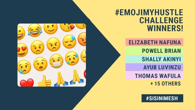 Visual text of challenge winner names