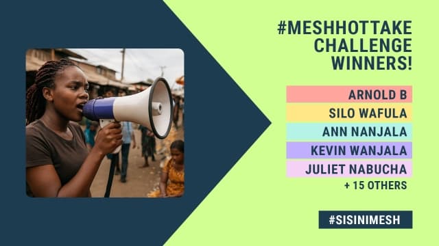 Visual text of challenge winner names