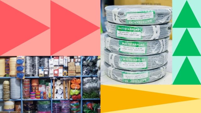 Visual of Njoro's shop & products that he sells